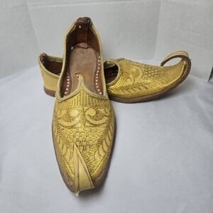 Men Mojari Pure Leather Handmade Jutti Shoes Indian Punjabi Khussa US Style